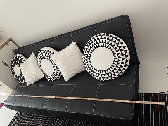 &Tradition soffkuddar rund svartvit mönstrad