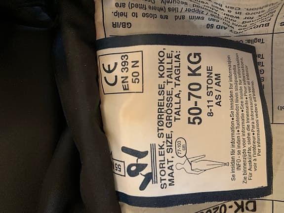 Baltic flytväst 50 N svart 50–70 kg