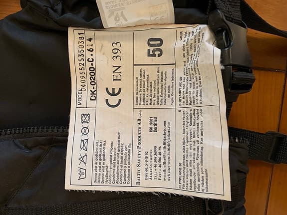 Baltic flytväst 50 N svart 50–70 kg