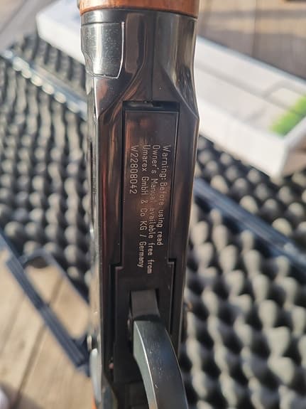 Luftgevär, Walther 4,5mm, med skott och tillbehör.