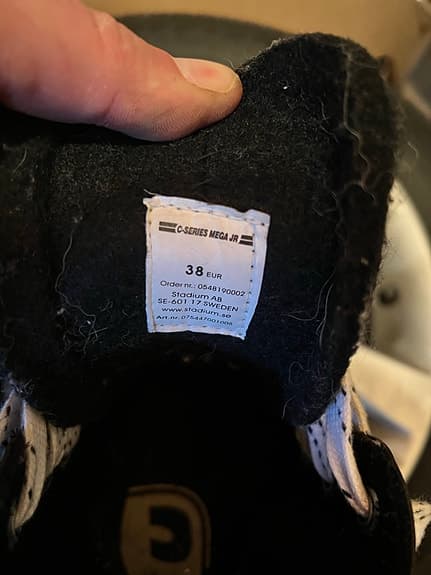 Mega G-Skates rullskridskor storlek 38 svart/vit