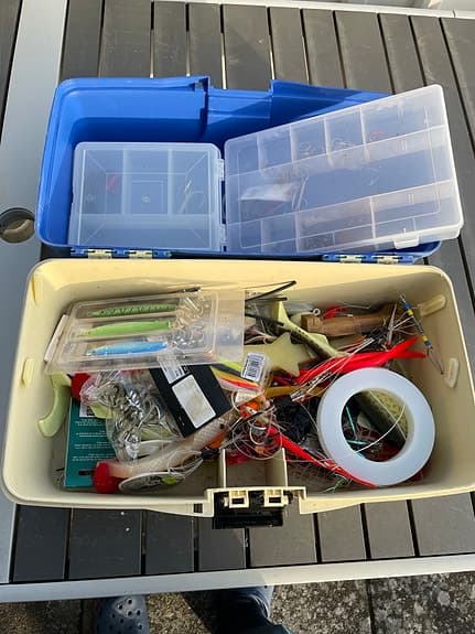 Havsfiskelåda med havsfiskerulle