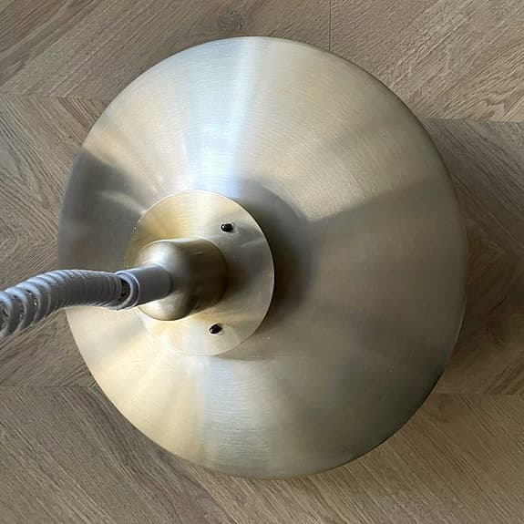 Nyskick, fin klassisk taklampa, Belid Primus II pendel, mässing hissbar