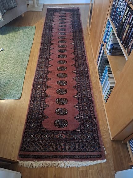 Äkta handknuten ullmatta från Pakistan