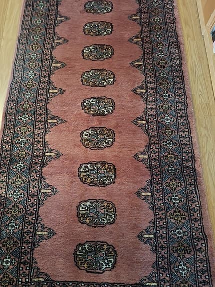 Äkta handknuten ullmatta från Pakistan