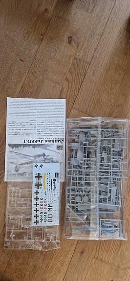 Modellflygplan Hasegawa Junkers Ju88D-1 – Obyggd