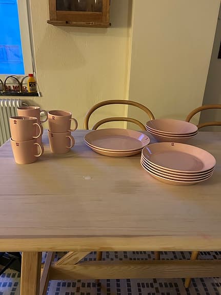 Iittala servis serie Teema rosa