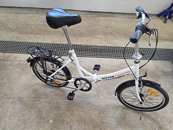 GoCamp Cappuccino hopfällbar campingcykel