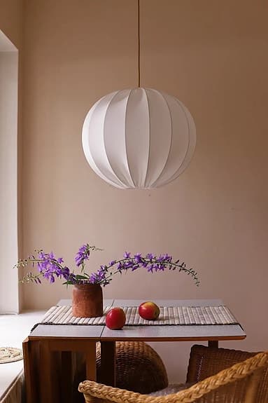 Lampverket Myrull taklampa 50 cm + vit textilsladd