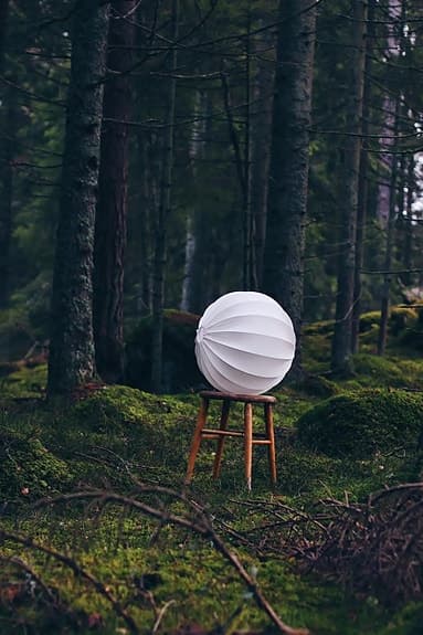 Lampverket Myrull taklampa 50 cm + vit textilsladd