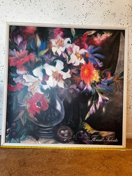 Floreal Takata tavla blomstermotiv 104x104 cm.