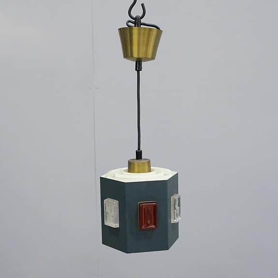 ERIK HÖGLUND. TAKLAMPA. METALL OCH GLAS – Boda glasbruk