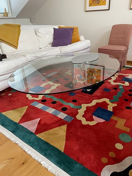 Glasbord med metallunderrede