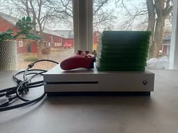 Xbox One S + handkontroll och 9 spel