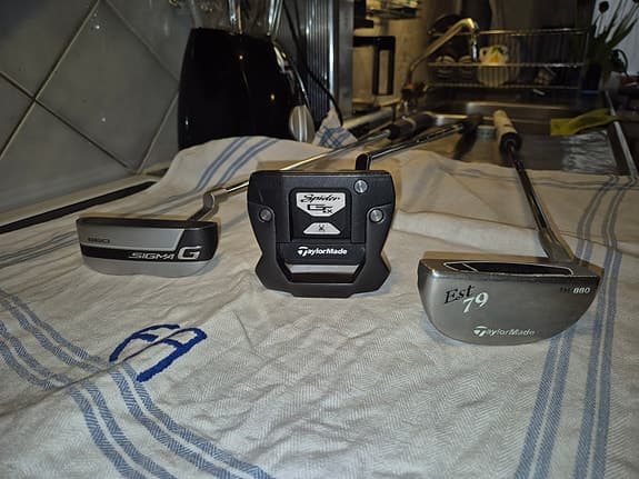 3 Putters - Ping och Taylormade