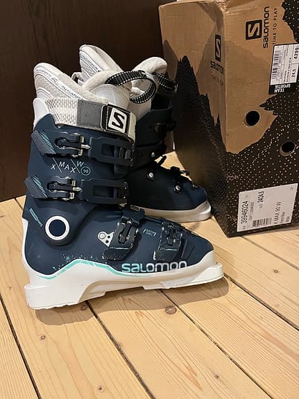 Salomon X Max 90 W pjäxor 24/24,5 petrol blue vit dam