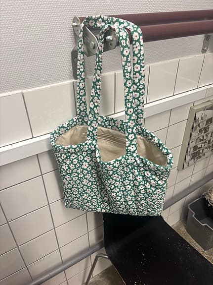 Konges Sløjd tygväska blommig grön