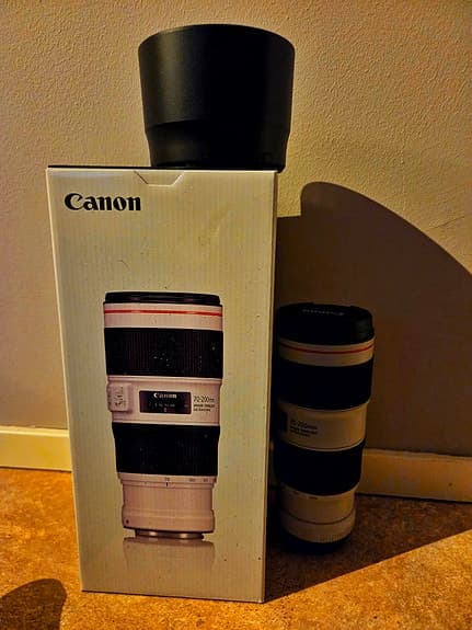Canon EF 70-200mm f/4L IS II USM telezoomobjektiv vit