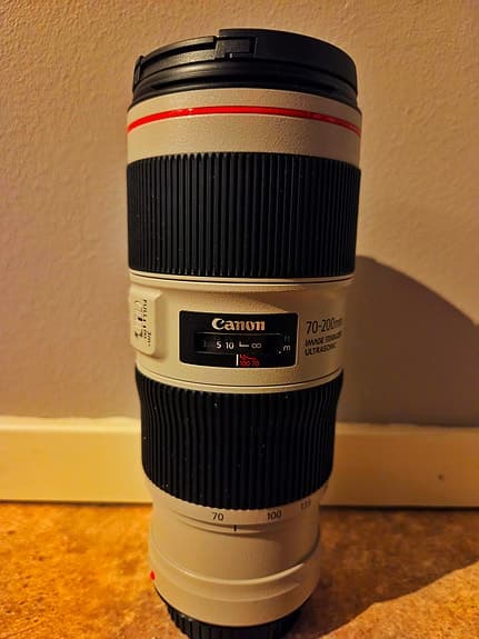Canon EF 70-200mm f/4L IS II USM telezoomobjektiv vit