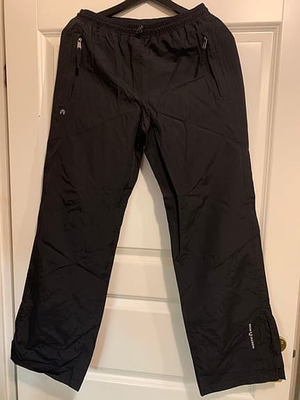 Nitro MMIX skidbyxor blå svart mönstrade nylon samt North Bend skidbyxor svarta