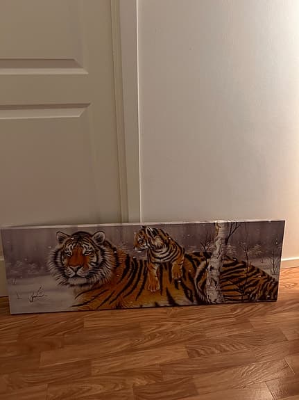 Mio tavlor skogsmotiv och tigermotiv