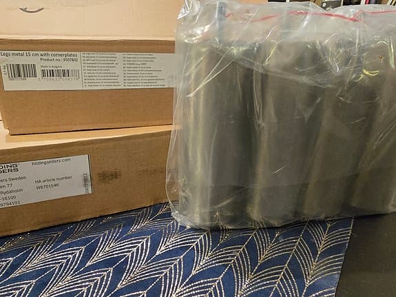 Sängben Ø5xH15cm PYTTELVA stål 4 st/set