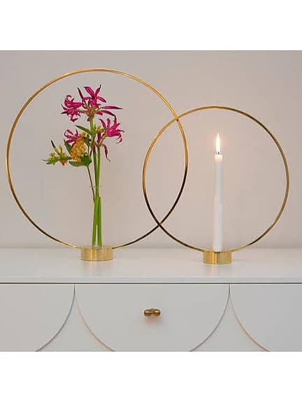 Klong Gloria ljusstake + glas insats för blommor
