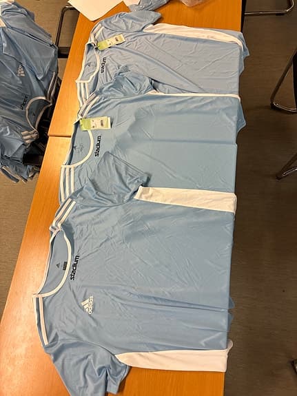 Adidas Entrada 18 herr fotbollströja L ljusblå