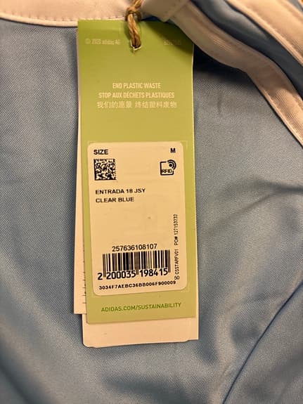 Adidas Entrada 18 herr fotbollströja M ljusblå