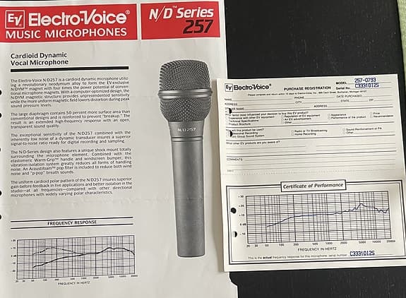 Electro-Voice N/D257 dynamisk mikrofon svart
