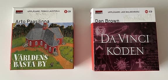 Arto Paasilinna Världens bästa by ljudbok CD + Dan Brown Da Vinci-koden ljudbok