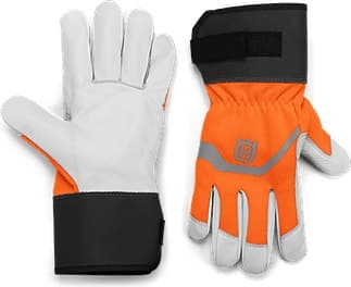 Husqvarna läderhandskar för skogsarbete