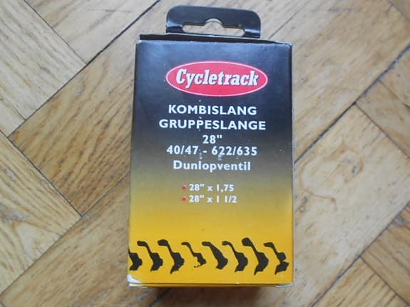 Cycletrack kombislang cykelslang 28" dunlopventil