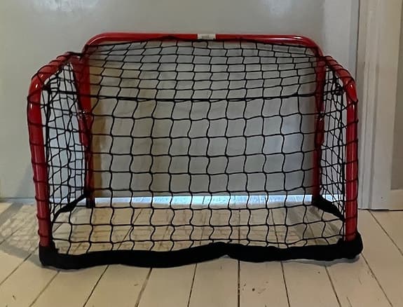 Ishockeymål rött hopfällbart