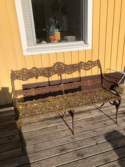 Trädgårdsbänk gjutjärn