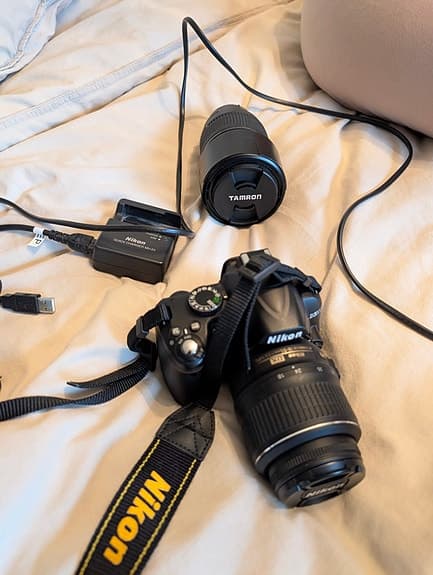 Nikon D3000 med extra tamron objektiv