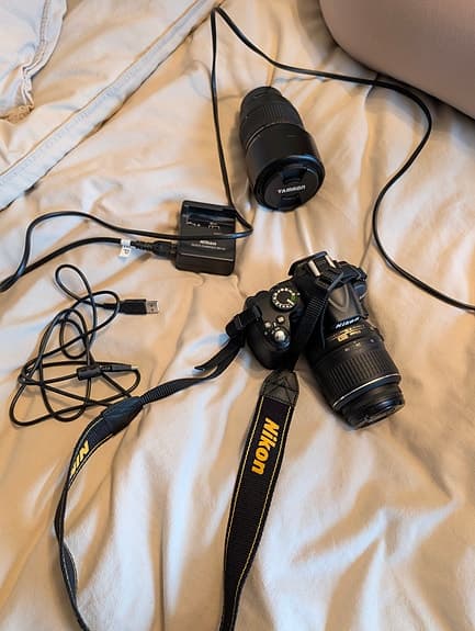 Nikon D3000 med extra tamron objektiv