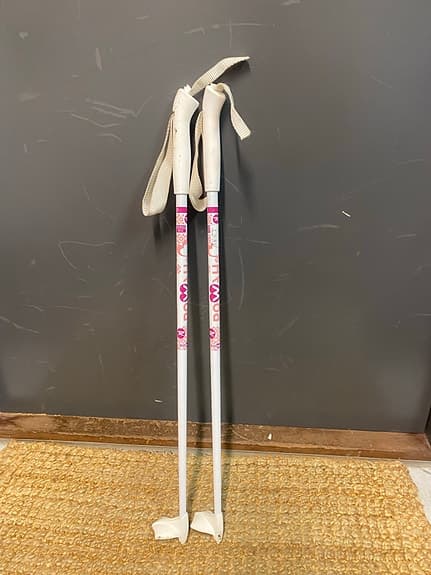 Stiga skidstavar aluminium 105 cm vit rosa