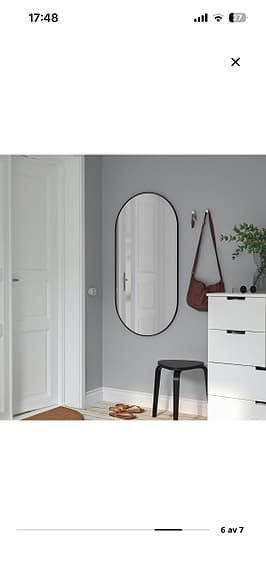 IKEA spegel lindbyn svart