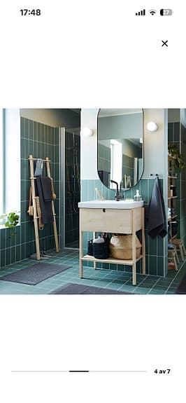 IKEA spegel lindbyn svart