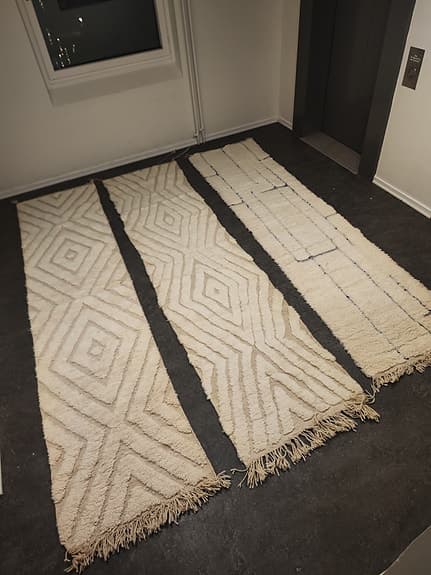 Mjuk hållbar äkta Marockansk Berber ull matta