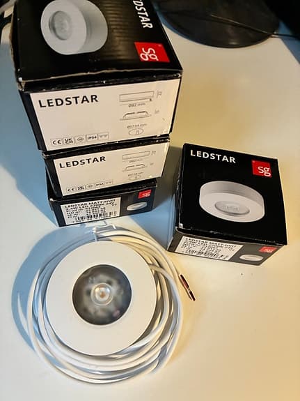 SG Armaturen Ledstar LED-spot 2,4W 2700K matt vit 24V