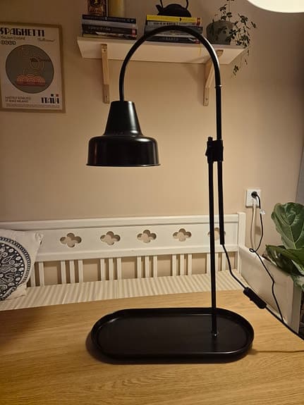 Svart växtlampa