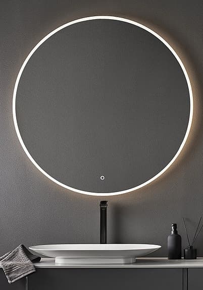 HAFA Rund badrumsspegel med LED-belysning