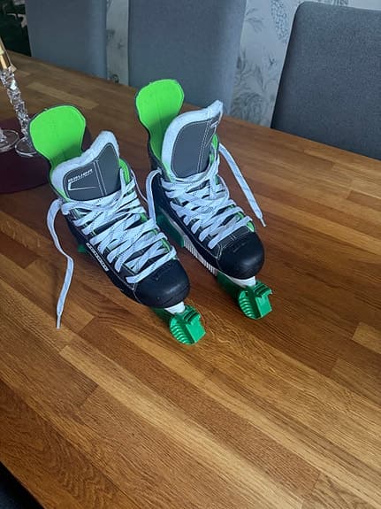 Bauer ishockeyskridskor barn storlek 26 svart/grön
