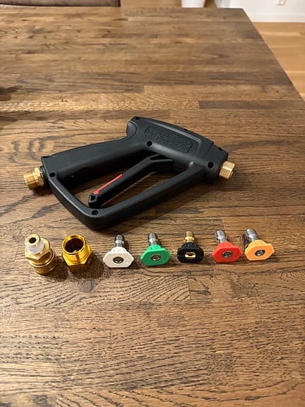 Högtryckstvättspistol med 5 munstycken