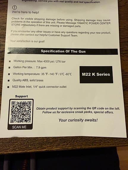 Högtryckstvättspistol med 5 munstycken