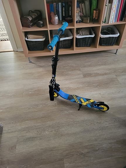 SCOO Junior sparkcykel blå/gul