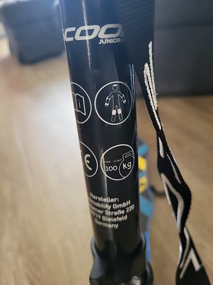 SCOO Junior sparkcykel blå/gul