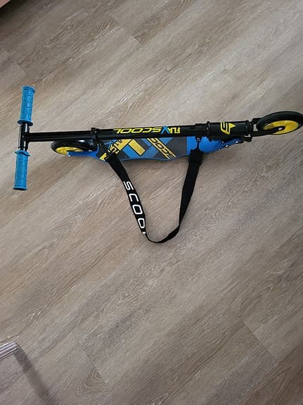 SCOO Junior sparkcykel blå/gul